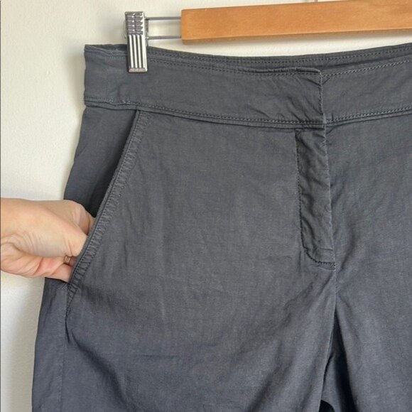 Eileen Fisher Linen Viscose Stretch Walking Bermuda Shorts - 8 - Picture 3 of 7